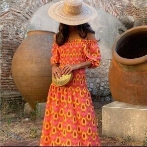 ZARA printed midi dress multicolored 5107/246